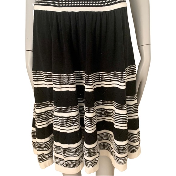 KATE SPADE Rio de Janeiro Fit & Flare Knit Midi Dress Striped 100% Cotton Size S - Picture 6 of 16
